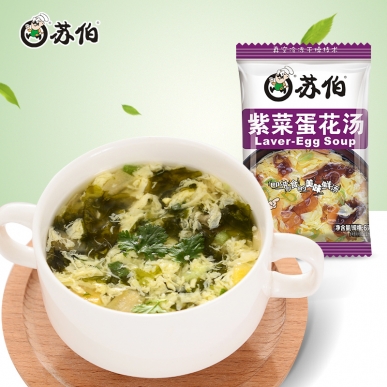 福建蘇伯6g裝紫菜蛋花速食湯